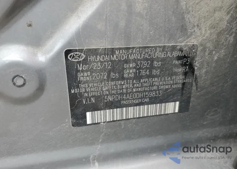 2013 Hyundai Elantra Gls из США, поврежденный, VIN 5NPDH4AE0DH159833